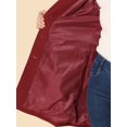 thumbnail image 5 of INSPIRE CHIC Manteau d'Hiver Long Chaud à Simple Boutonnage pour Femme Rouge Foncé TG, 5 of 5