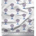 thumbnail image 1 of Soimoi Cotton Voile Fabric Dot & Tree Block Printed Fabric 1 Yard 42 Inch Wide, 1 of 3