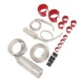 thumbnail image 3 of Radiator Hose Sleeve Stainless Steel Dress Up Hose Cover Kit Universal Radiator Hose Sleeving Set Extreme Heat Resistant for Vehicle, 3 of 7