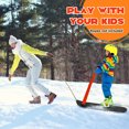 thumbnail image 4 of Gymax Trottinette à Neige Pliable avec Poignée Portable pour Enfants Adolescents Noir + Rouge, 4 of 10