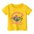 thumbnail image 1 of TZEWGL Tees For Infnat Graphic Print Round Neck Loose Short Sleeve Clothing For Infnants size 3-4T, 1 of 4