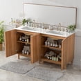 thumbnail image 4 of [Video]59.8" Bathroom Vanity Combo with Ceramic Sink, Traditional American Style, Wooden Legs, MDF Structure, Soft-Close Doors with Adjustable U-Shaped Shelf, Plastic Feet Pads, 4 of 26