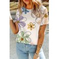 thumbnail image 1 of a.Jesdani Tee Boho Floral - Haut d'Été Doux, Respirant et Élégant!, 1 of 4