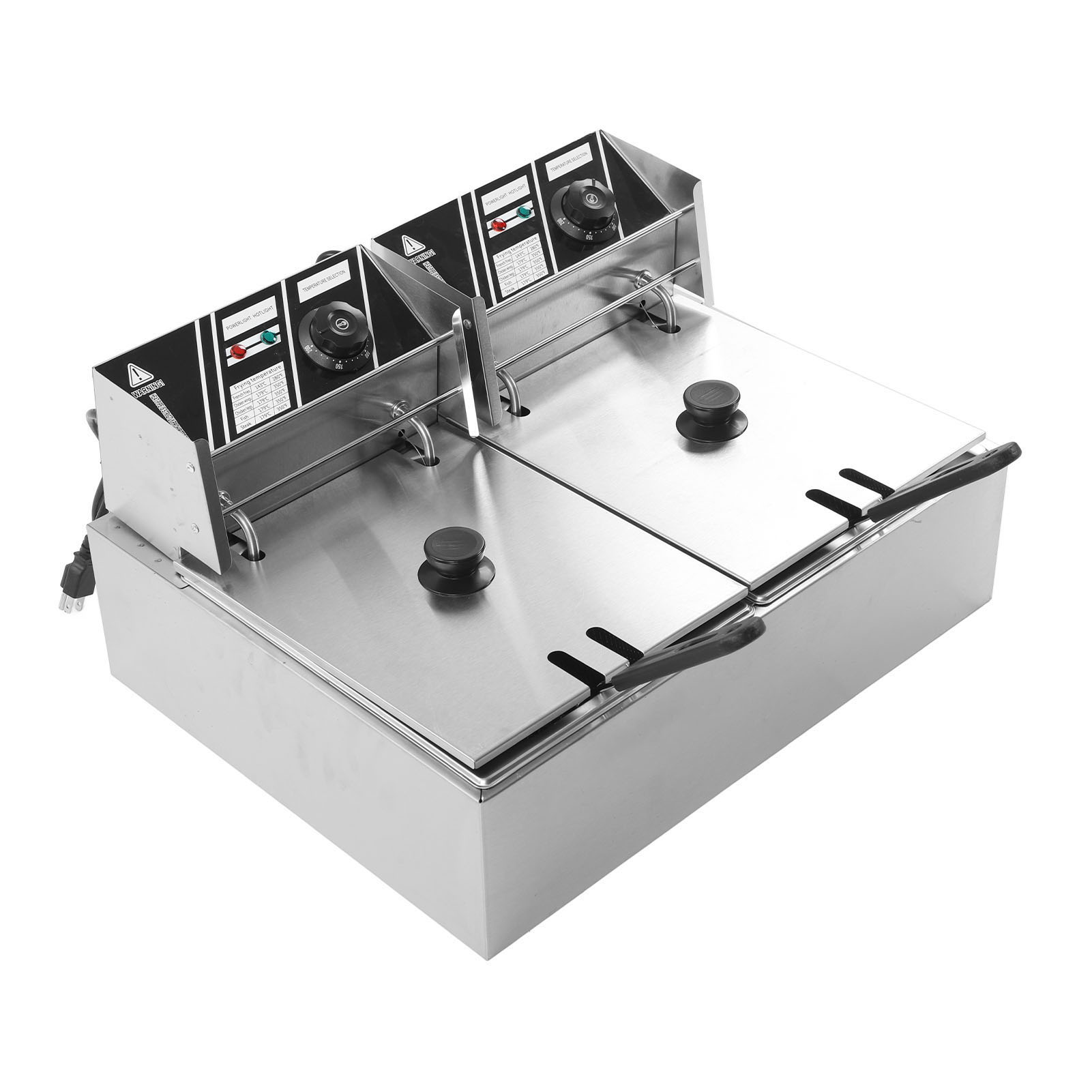 Dual Frying Machine, Detachable Electric Deep Fryer For Home Kitchens