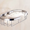 thumbnail image 4 of relayinert Wall Mounted Bathroom Shower Aluminium Brass Shelf Plate Stainless Holder Soap Storage Rack Box Container Basket Two round soap net, 4 of 4
