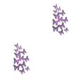 thumbnail image 1 of relayinert Decorative Butterflies Wall Stickers - Beautiful Addition To Home Multiple LK12 Purple 2Set, 1 of 6