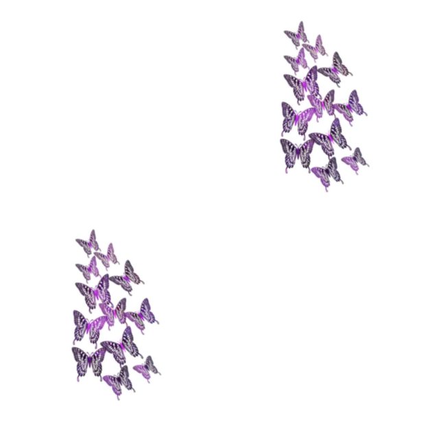 relayinert Decorative Butterflies Wall Stickers - Beautiful Addition To Home Multiple LK12 Purple 2Set