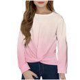thumbnail image 1 of Posijego Chandail en Molleton pour Petite Fille, Col Rond, Manches Longues, Torsade devant, Crop Top Athlétique, 1 of 7