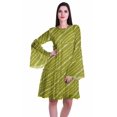 thumbnail image 1 of Moomaya Robe d'Été Fluide à Manches Longues Imprimée pour Femmes, Longueur Genou, Évasée, 1 of 6