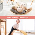 thumbnail image 3 of Babyjoy Wooden Wobble Balance Board 35.5" Rocker Yoga Curvy Board Toy Kids Adult, 3 of 10