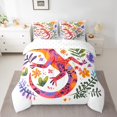 thumbnail image 2 of YST Boho Lizard 7-Piece Comforter Set, Queen Size, Reptile Gecko Creature, Polyester, Bed in a Bag (Count 7), 2 of 4