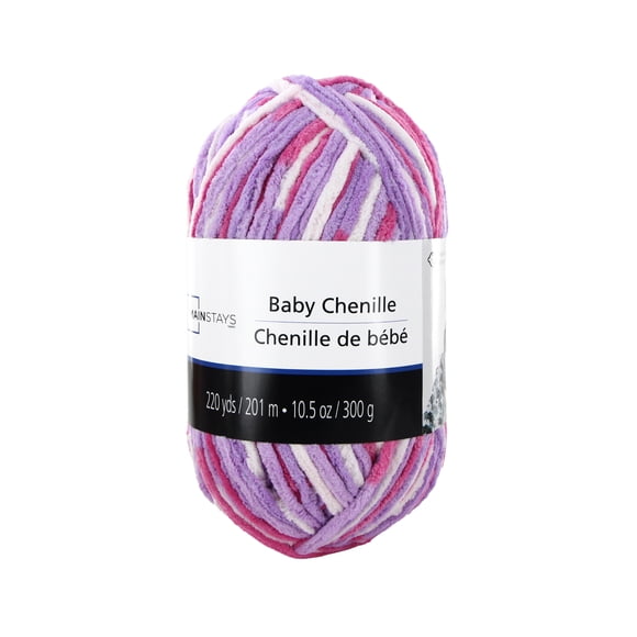 MAINSTAYS Baby Chenille, 201 m (220 yds), 300 g (10.5 oz), 100% Polyester, Baby, Unicorn