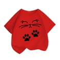 thumbnail image 1 of Tauxra T-Shirts Graphiques à Manches Courtes pour Garçons 2-14 Ans Mélange de Coton Doux T-Shirts à Imprimé Chat Hauts Décontractés à Col Rond pour Usage Quotidien Terrain de Jeu École Vacances d'Été, 1 of 8