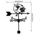 thumbnail image 3 of Indicateur de Direction du Vent en Métal pour Jardin Extérieur Décoration de Patio, 3 of 6
