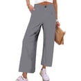 thumbnail image 1 of Gifts for Mom LSLJS Women Loose Casual Comfortable Solid Color Straight Leg Wide Leg Pants Womens Work Pants, 1 of 9