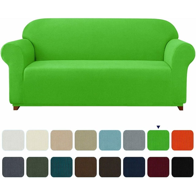 Subrtex 1-Piece Stretch Sofa Slipcover Non Slip Couch Cover, Texture Grid Pattern