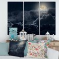 thumbnail image 1 of Designart Cloudy Full Moon Night Canvas Wall Art, 1 of 4