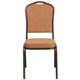 thumbnail image 3 of HERCULES Series Crown Back Stacking Banquet Chair in Burgundy Fabric - Gold Frame, 3 of 9