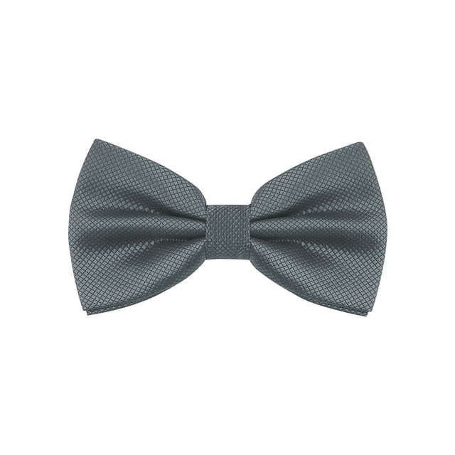 INSPIRE CHIC Men's Grids Patterned Solid Color Adjustable Pre-tied Bow Tie Grey