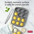 thumbnail image 2 of GoodCook Everyday Nonstick Steel Muffin Pan, 12 cup, Gray, 2 of 8