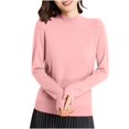 thumbnail image 4 of Penkiiy Chandails d'Automne pour Femmes 2024, Chandail Léger et Doux pour Femmes à Col Rond, Manches Longues, Tricot, Haut, L Rose, 4 of 7