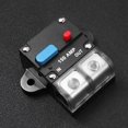 thumbnail image 1 of FUTUREORYY Manual Resettable Fuse Circuit Breaker Metal Black 1Pcs for Speaker Installations, 1 of 4