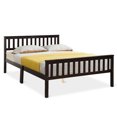 thumbnail image 1 of Gymax Wood Bed Frame Wood Slats Support Platform W/Solid Headboard&Footboard Full Size, 1 of 10