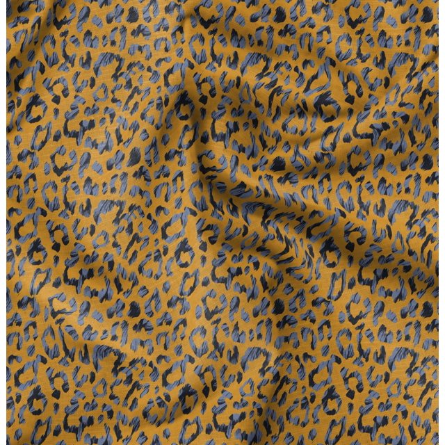 Soimoi Poly Georgette Fabric Leopard Animal Skin Fabric Prints by Yard 42 Inch Wide
