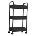 thumbnail image 3 of 3 Tier Mobile Utility Cart Organizer Holder Free Standing Storage Shelves Corner Black, 3 of 8