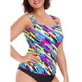 thumbnail image 3 of RELLECIGA Haut de Tankini Froncé Bandeau pour Femmes Maillots de Bain, 3 of 7