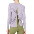 thumbnail image 1 of Hvobtty Longues Chemise à Manches pour Femme à Col Rond, Haut à Col Rond Uni Ample Décontracté de Sport à Manches Longues Roulées, Haut de Sport à Manches Longues, Haut à Manches Longues, Haut/chemise à Col Rond, 1 of 4
