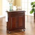 thumbnail image 2 of Crosley Furniture Wood Portable Kitchen Cart in Mahogany/Silver, 2 of 7