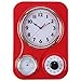 thumbnail image 3 of Lily's Home Horloge de Cuisine Rétro avec Température et Minuterie (Rouge), 3 of 4
