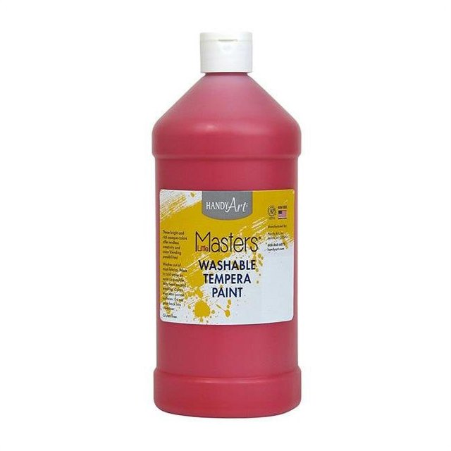 Rock Paint & Handy Art RPC213720-6 32 oz Little Masters Washable Paint, Red - 6 Each