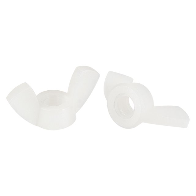 Unique Bargains M5 Wing Nuts Butterfly Nut Nylon White 15 Pack