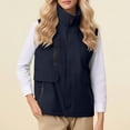 thumbnail image 2 of Wensltd Veste Athlétique Sans Manches pour Femmes à Manches Longues, Légère, d'Entraînement, Manteau Léger avec Poches, 2 of 6
