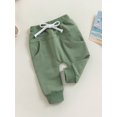 thumbnail image 3 of Faithtur Baby Boys Sweatpants, Elastic Waist Drawstring Solid Fall Trousers with Pockets for Casual Daily, 3 of 7