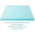thumbnail image 3 of ViscoLogic 2 Inch Gel Memory Foam Mattress Topper Without Cover, Queen Mattress Topper, 3 of 7