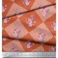 thumbnail image 3 of Soimoi polyester Crepe Fabric Leaves, & Rose Floral Fabric Prints By Yard 52 Inch Wide, 3 of 3