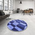 thumbnail image 4 of Ahgly Company Tapis Rond Lavable en Machine Intérieur Transitionnel Bleu Ciel, 6 Pieds Rond, 4 of 7