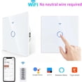 thumbnail image 2 of 1/2/3 Gang WiFi Smart Wall Touch Light Glass Panel For Alexa/Google APP, 2 of 4
