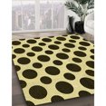 thumbnail image 3 of Ahgly Company Tapis d'Intérieur Lavable en Machine Carré Transitionnel Noir Brun, 7 Pieds Carré, 3 of 7