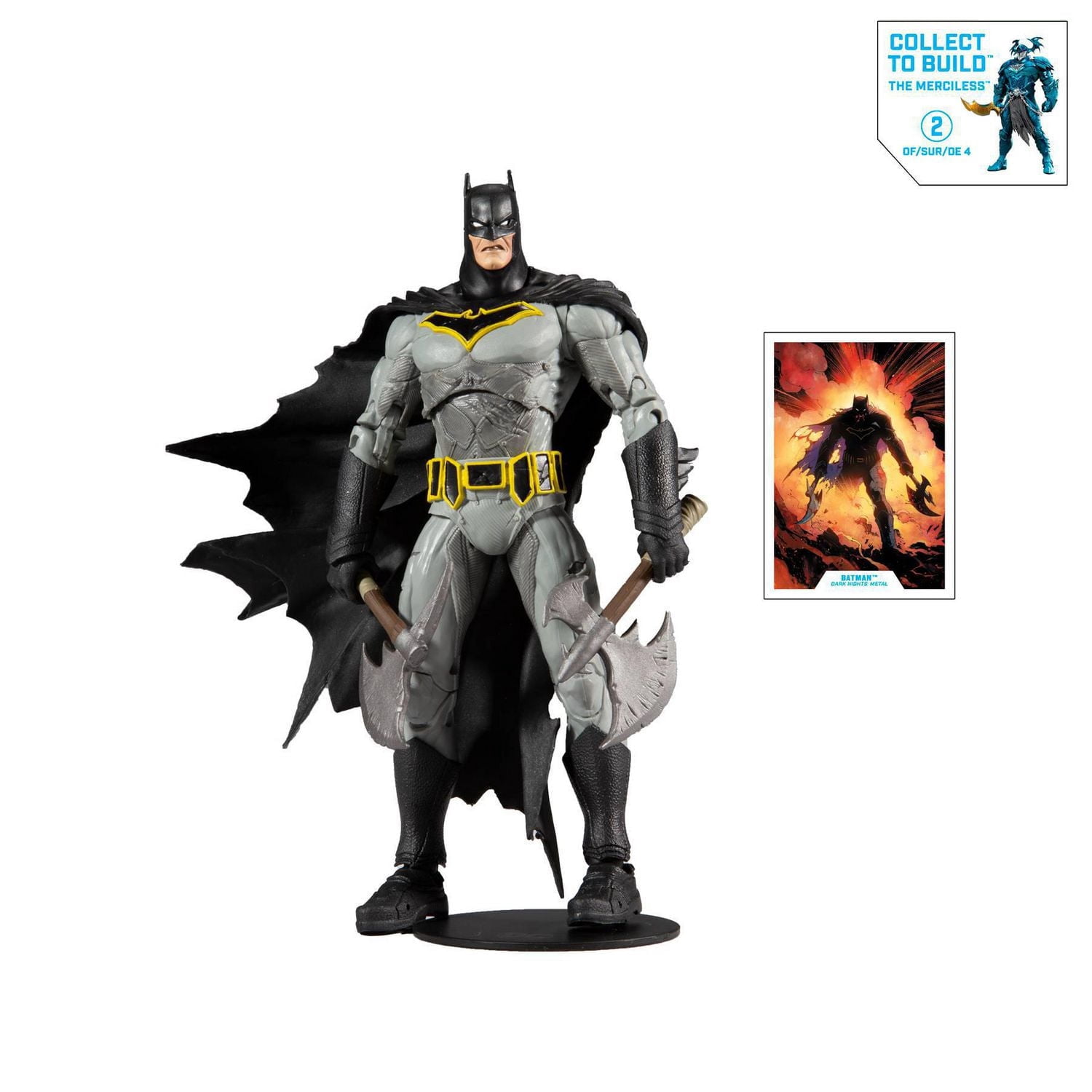 McFarlane Toys - DC Multiverse - Figurine Batman (Dark Nights : Metal) avec pièces pour la figurine "The Merciless"
