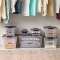 thumbnail image 4 of IRIS 50 L Plastic Storage Bins with Lids Stackable Storage Containers Totes 5 Pack, 4 of 10