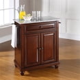 thumbnail image 4 of Pemberly Row Gray Granite Top Portable Kitchen Island in Mahogany, 4 of 7