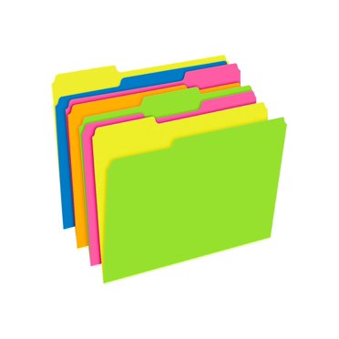 Pendaflex Twisted Glow - Dossier - pour Lettre - Capacité: 150 Feuilles - avec Onglets - Couleurs Assorties (Lot de 12)