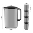 thumbnail image 3 of Kitchen Gadgets Plastic Pitcher with 4 Cup, 2l Water Pitcher with Lid, Iced Tea Pitcher, Water Carafe, Jar Pitcher, Water Jug with Handle for Tea, Juices, Milk, Cold Or Hot Beverages, 3 of 8