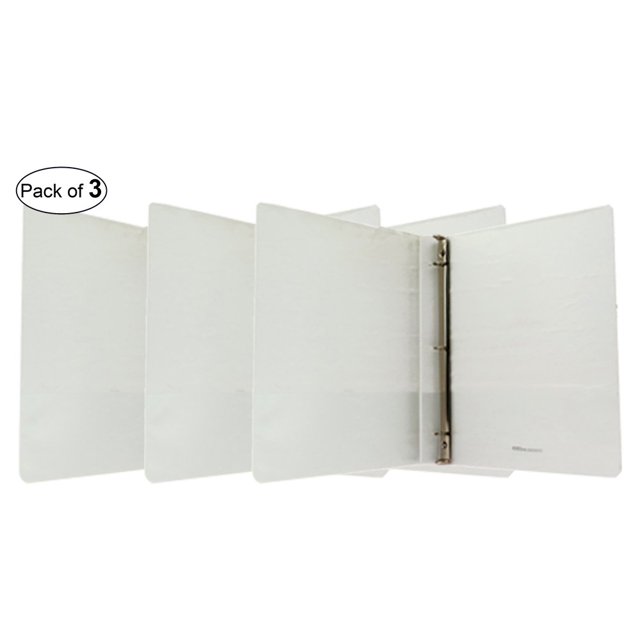 Three Star Binder, White, 3 Pack