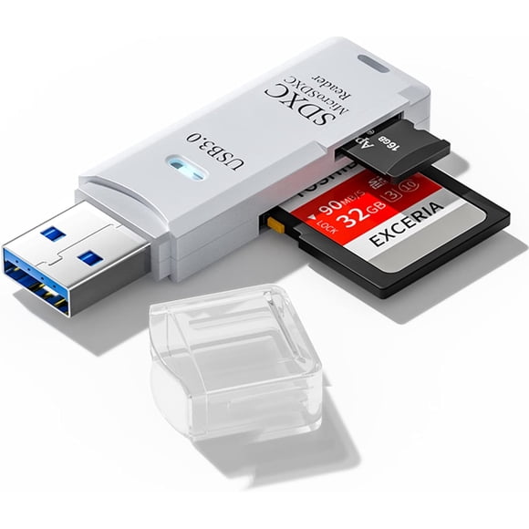 USB 3.0 Micro SD Card Reader, 5Gbps 2-in-1 SD Card Reader to USB Adapter, Wansurs Memory Card Reader for SDXC, SDHC, MMC, RS-MMC, Micro SDXC, Micro SD, Micro SDHC and UHS-I Cards