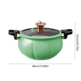 thumbnail image 3 of EGNMCR Kitchen Gadgets, Kitchen Accessories Multifunctional Pumpkin Pot Vacuum Pressure Cooker Household Cooking Non Stick 8L Large Capacity Non Stick Soup Pot Holiday Gift Stainless steel pumpkin pot, 3 of 6